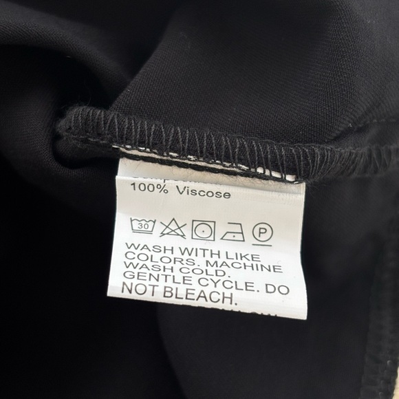 NWT Pretty Garden Top Black Sleeveless with Cream Trim Boho Chic L - Picture 3 of 8